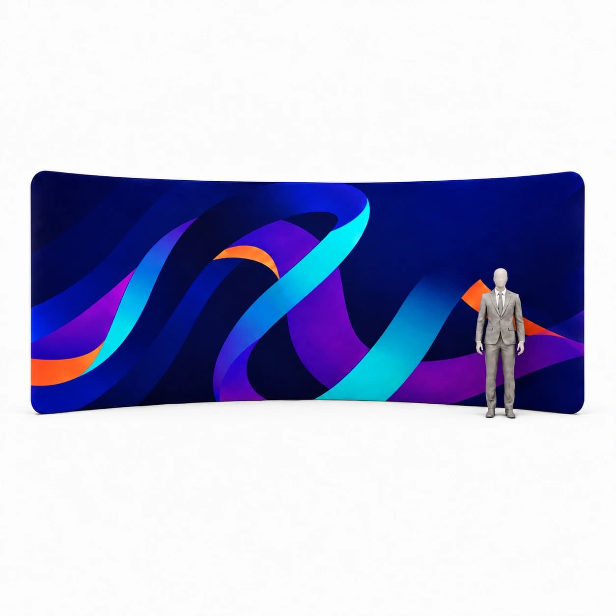 Textilná stena oblúková 530 × 230 cm s tlačou