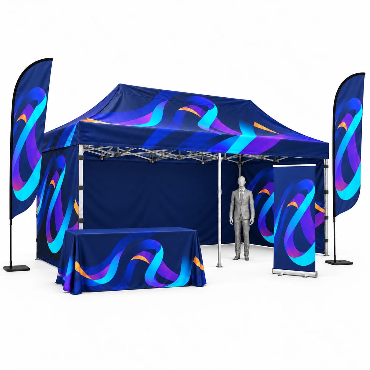 Eventová súprava 3 × 6 m — reklamný stan s tlačou