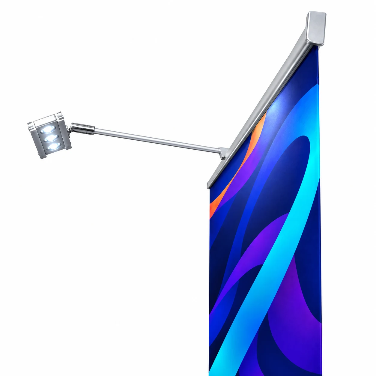 LED lampička k roll-upom pri roll-upe s grafikou